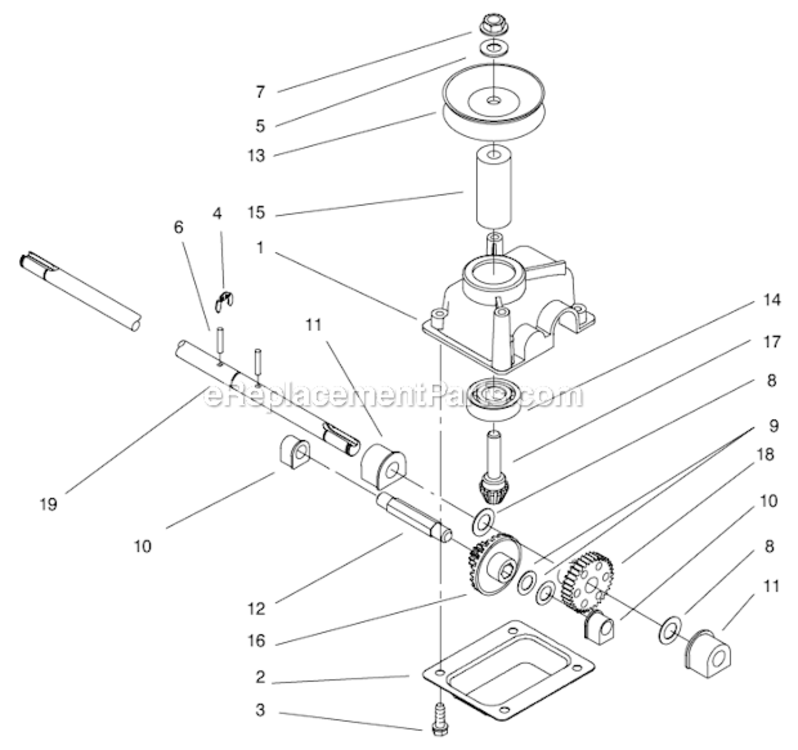 Engine & Blade Assembly Diagram and Parts List for 10324 210000001-210999999 - 2001 Lawn Boy Lawn Mower
